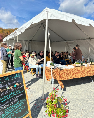 Our event tents hold demonstrations on Blue Ridge skills, taught by local experts