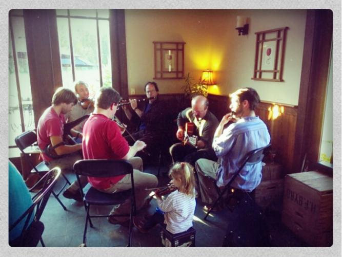 Patrick & Aaron Olwell and Friends playing live in the tasting room