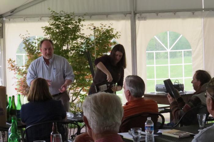 Ben Watson leads the group tasting