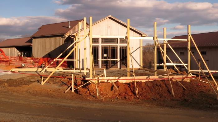 Framing is up, ready for concrete