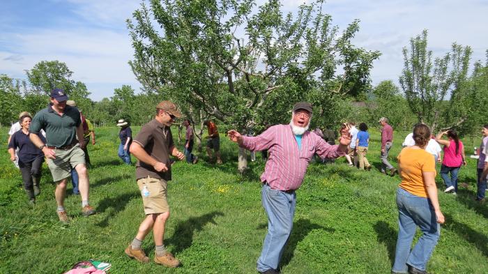 Wassailing the Rural Ridge orchard!