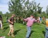 Wassailing the Rural Ridge orchard!